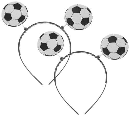 HAPZUR Diademas de Fútbol 2 Unidades para Aficionados Mundial y Fiesta, Divertidas Cintas de Pelo para Estilo en Mundial 2026 y Disfraz, Niño, Adulto
