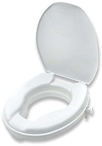 Ability Superstore 2-inch White Balmoral Raised Toilet Seat with Lid
