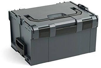 Bosch Sortimo L Boxx 238 | Storlek 3 Antracit | Transportsystemverktyg | Tom verktygsväska stor plast | Perfekt verktygslåda