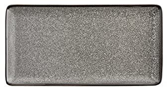 Olympia Mineral Rectangular Plates 228mm (6 Pack) - Porcelain Dining Dishes Set, Oven, Microwave, Dishwasher Safe DF174