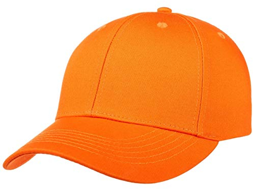 Lodenhut Manufaktur Signal Cap Basecap Baseballcap Baumwollcap Signalcap Jagdcap Damen/Herren - mit Schirm, Klettverschluss Winter Sommer Frühling-Sommer Herbst-Winter - One Size orange