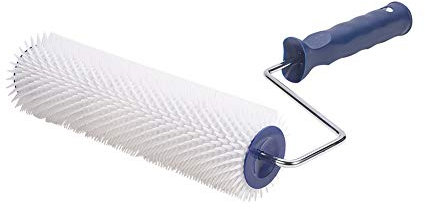 Utoolmart 23cm / 9.06-inch Latex Floor Self Leveling Screed Spiked Roller 11mm Teeth Height 1pcs