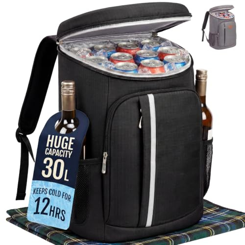 Tydi Insulated Cooler Backpack 30L, Black