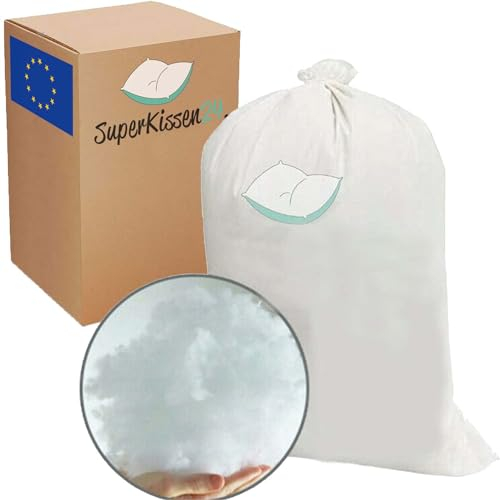 SuperKissen24. Silikon Polyester Watte - hochflauschig Kissenfüllung - Stopfwatte - Füllmaterial für Kissen - Bastelwatte - Füllwatte - 500 g