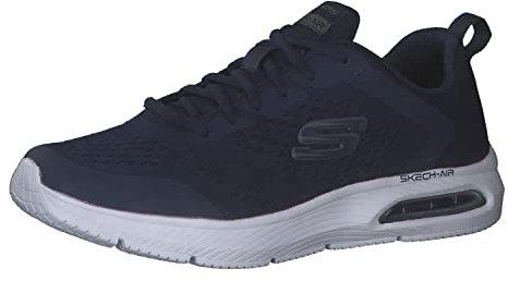 Skechers Herren Low-Top Sneaker DYNA-AIR Pelland, Männer Sneakers,schnürschuhe,atmungsaktiv,Halbschuhe,straßenschuhe,Blau NVY,45 EU