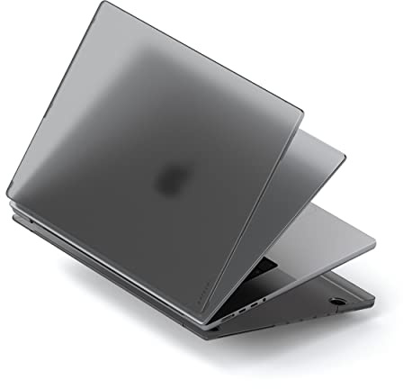 SATECHI Hartschalen-Schutzhülle, kompatibel mit MacBook Pro 16-Zoll Hülle 2021 A2485, leicht & schlank, MacBook-Hub & Adapter-freundliches Design, dunkel