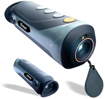 Wärmebild-Monokular, Wärmebildkamera, Wärmebild-Monokular-Nachtsicht-Teleskop, 10-mm-Brennweite 256x192 (50 Hz) Effektive Pixel, Wärmebildbrille, optisches Spektiv, Wärmebildkamera Jagd, Grau…