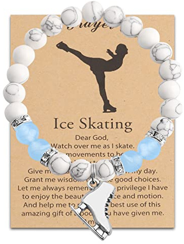 MYOSPARK Ice Skating Bracelet for Figure Skaters - Skate Lover Gifts (Skating Beads BR)