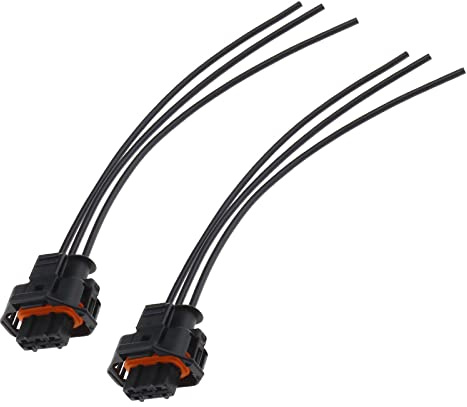 EMSea 2PCS Fuel Rail Pressure Sensor Plug Connector Harness Compatible with Vivaro Trafic Primastar 1928300599NG Prewired 13.5cm Cable Car Parts