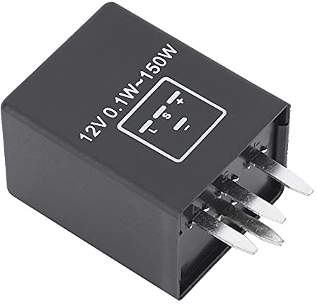 Relè Lampeggiante Elettronico EP29 a 4 Pin, Modulo Lampeggiatore Relè Indicatori di Direzione 12VDC 24VDC per Auto Moto Lampadine Indicatori di Direzione a LED Flash