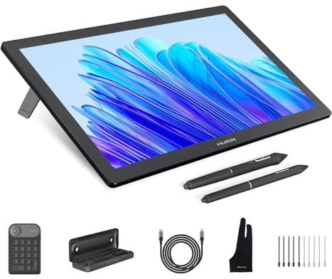 HUION KAMVAS Pro 19 4K UHD Drawing Tablet with Touch Screen, 96% Adobe RGB Drawing Monitor with 1.07 Billion Colors, PenTech 4.0 Stylus PW600, 16384 Pen Pressure, Slim Pen, Keydial Mini, 18.4inch