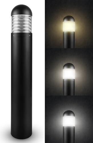 LightingLabs Led Bollard Landscape Lighting 20 Watts 40 Inch 3CCT 3000/4000/5000K 120-277V Outdoor Pathway Light Wired Ideal for Garden, Commercial and Driveway Rated IP65 ETL Listed
