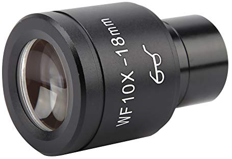 WF10X Biological Microscope Eyepiece Lens 18mm Wide Angle DIN Standard 23.2mm Diameter for Laboratory Educational Microscopy Accessories