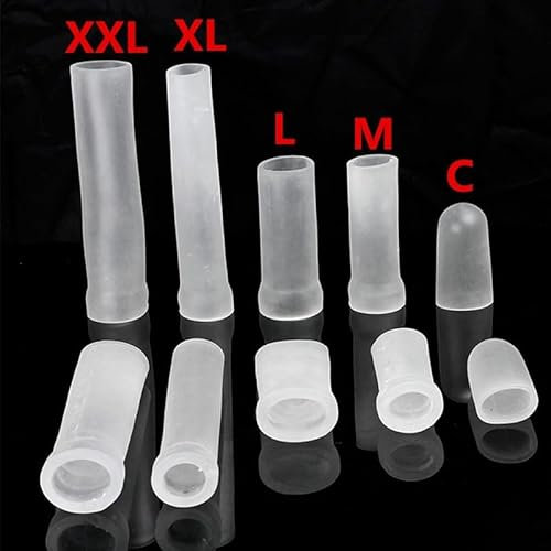 Guaina per pene in silicone, protezione sostitutiva per estensore del pene, guaine per pene evitano danni ai tessuti (XXL+C)