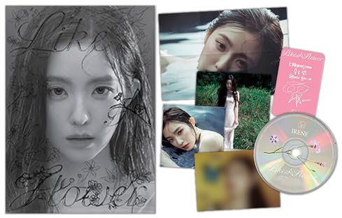 IRENE - 1st Mini Album [Like A Flower] (Photo Book Ver.) Cover + Photo Book + Postcard + CD-R + Photocard + Folded Poster + 2 Pin Badges + 4 Extra Photocards