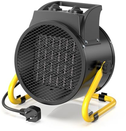 DAHTEC Electric Fan Heater 2800W - Fast Heating, Energy Efficient - Portable Ceramic Heaters - Adjustable Angle & Overheat Protection - Ideal for Home, Garage, Greenhouse