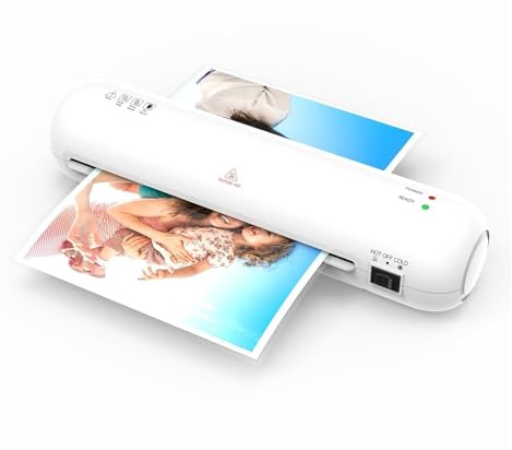 BAFEIYA Máquina laminadora de Escritorio, tamaño A4, Laminado en frío y Caliente, de 2 Rodillos, Ancho máximo de 9 Pulgadas