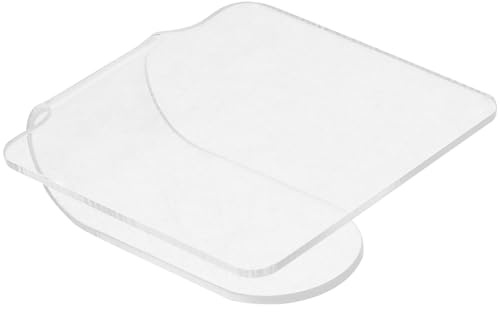 TOVINANNA Paleta de Maquillaje Transparente Acrílica para Mano 1 Unidad Tamaño Pequeño para Mezclar Base y Correctores Profesionales Uso Cosmético Portátil
