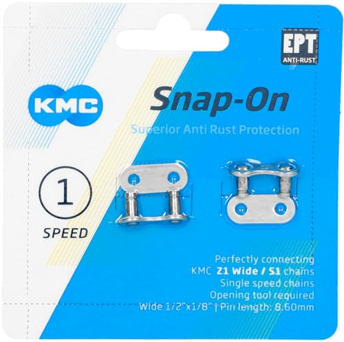 KMC Unisex's S1 Snap on Link Wide, Silber