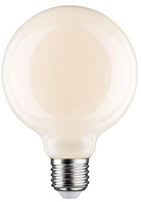 Paulmann 28624 Lampadina LED filamento G95 6 Watt lampadina classica dimmerabile opale 2700 K bianco caldo E27
