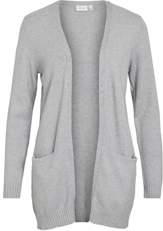 Vila Cardigan basique pour femme., Gris clair chiné, XXL