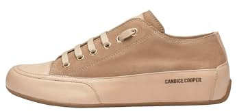 Candice Cooper Rock S-Sneakers aus Veloursleder und Leder in Vintage-Optik, Hellbraun 38/