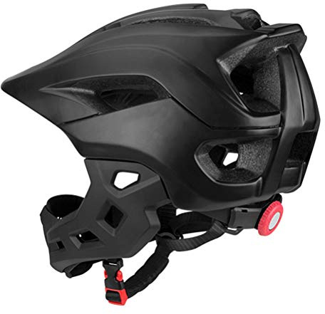 Ozgkee Casco Integrale Anticaduta di Sicurezza per Bambini - Leggero e Regolabile per Bici, Bicicletta, Skateboard, Scooter (Nero)
