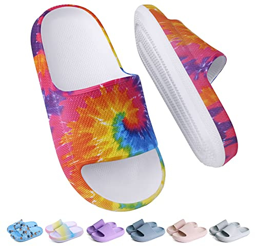 Buwege Chanclas de Piscina para Niña Niño Zapatillas de Baño Playa, Antideslizante Ligero, Interior y Exterior, Todo el Año Usables, EVA Sliders 29-37 EU