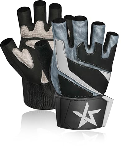 MANUEKLEAR Trainingshandschuhe Herren Kraftsport mit Handgelenkband, Fitness Handschuhe Herren und Damen, Gym Handschuhe Damen für Crossfit Bodybuilding Radsport…