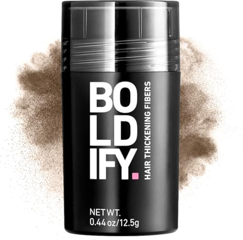 BOLDIFY Hair Fibres (12.5g) - Fill In Thinning and Fine Hair for an Instantly Fuller, Thicker Look - 14 Shades for Women and Men - Light Brown