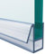 Joint de douche en forme de U en verre transparent - Déperlant - 200 cm de long - Pour paroi de douche et autres pièces en verre (transparent, 6 à 8 mm)