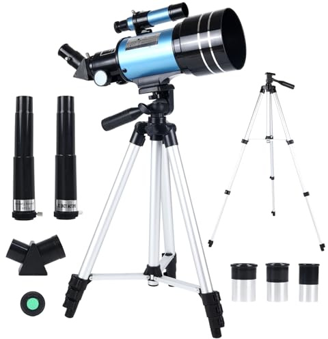 Telescope for Adults Astronomy & Kids & Beginners,DMOPRDNB 70mm Aperture 300mm(F/5.7) Focal Length Kids Refracting Telescopes Educational Toys for Sky Star Gazing