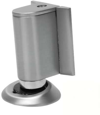 Dörrstopp golv magnetisk – metall magnetisk dörrstopp för limning, magnetisk dörrstopp med tejp och skruvar, självhäftande dörrbuffert, dörrhållare för kontor hem (silver)