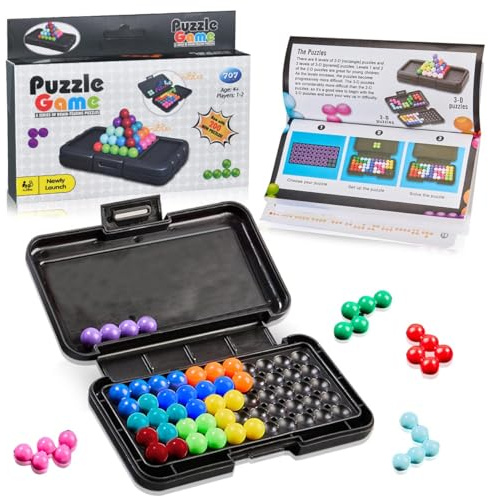 IQ Puzzler Pro, Juegos de Lógica con 200 Desafíos, Rompecabezas Niños, Juegos de Viaje Educativos para Niños 8 Años O Más Relajación y Descompresión