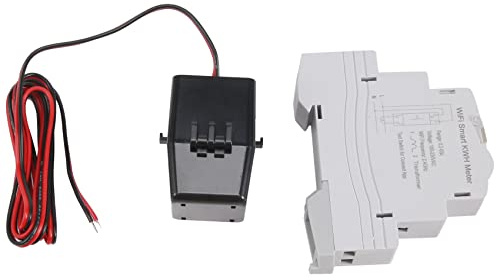 Aboiled ATMS1603 Tuya - Contatore di energia intelligente WiFi monofase 100 A, guida DIN per misurare con precisione la potenza del voltmetro 'amperometro