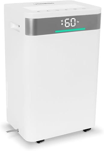 VONROC Deshumidificador 20L/día WiFi – Depósito 4,5 l, filtro HEPA + carbón, control Smart App, silencioso ≤41 dB, modo colada y noche, para habitaciones de hasta 40 m²
