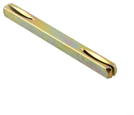 Pin cuadrado de hierro chapado en zinc de 8 mm con pasadores de empuje con muescas que proporcionan una fijación segura y estable (100 mm)