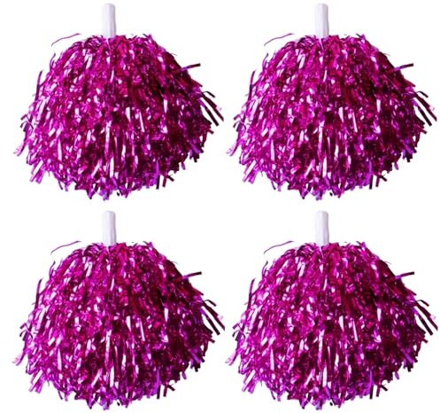 4 PCS Pom Poms cheerleading, Pom Poms Cheerleading Set, Sports Competitions and Stage Performances, Youth Cheerleading Equipment for Team Spirit Enhancement, Party and Festival Celebration Decorations