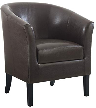 Linon Home Dcor Linon Home Decor Simon Club Chair, 33 x 28.25 x 25.5, Brown