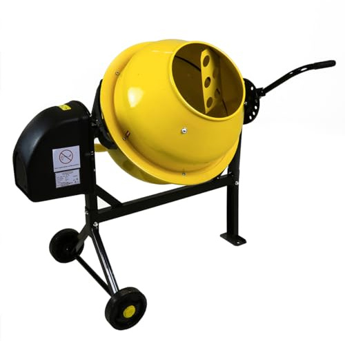 Charles Bentley 63L 230V 220W Portable Cement Concrete Sand Mixer with Wheels
