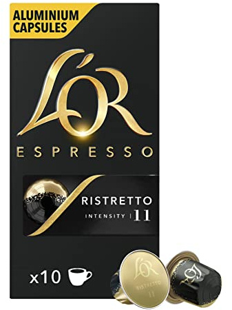 L'OR Cápsulas de Café Ristretto | Intensidad 11 | 10 Cápsulas Compatibles Nespresso