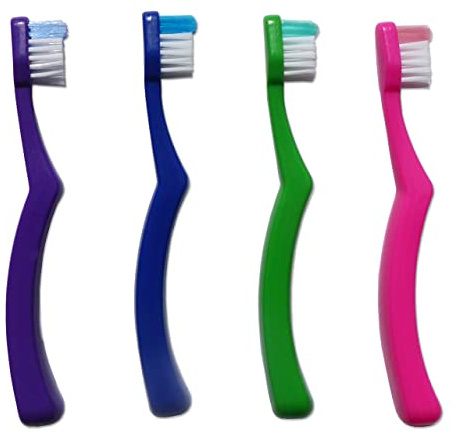 Tiny Teeth Toddler Toothbrush (Set of 4) ~ Small Children's Brushes for Kids 1-5 Years