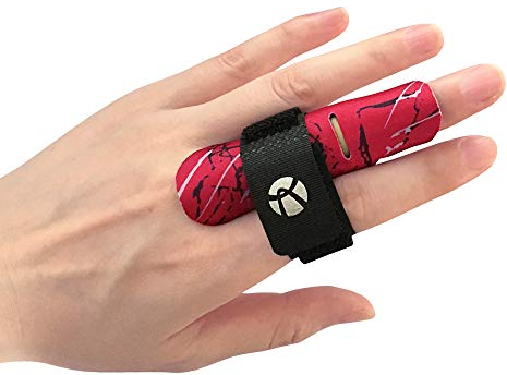 Kuangmi Finger Sleeve Unterstutzung Protector und Verletzungen beim Sport 1 Stuck (Red., S/M)