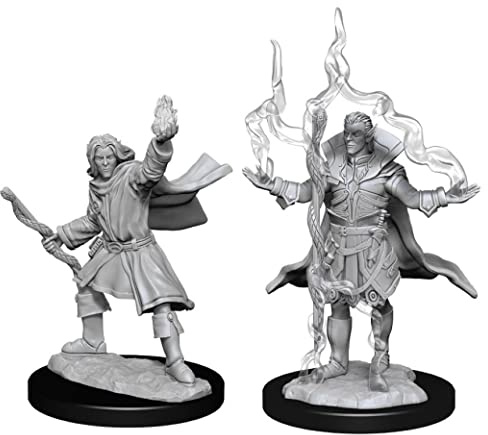 Elf Sorcerer Male Miniature Figure Pathfinder Battles Deep Cuts Unpainted Miniatures WizKids
