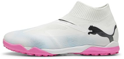 Puma Men Future 7 Match+ Ll Tt Soccer Shoes, Puma White-Puma Black-Poison Pink, 46 EU