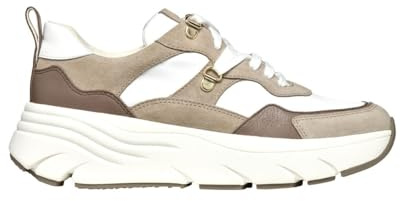 Geox Baskets D Diamanta E pour Femme, Blanc/Sable, 37 EU