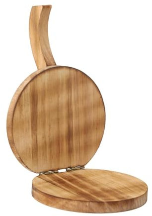 Runder Tortilla-Maker aus Hartholz, mexikanische Tortillera-Presse, Holz, Mehl, Tortilla für hausgemachte mexikanische Tortillas, Roti-Kocher, indisch, 1 l (Beige, Einheitsgröße)