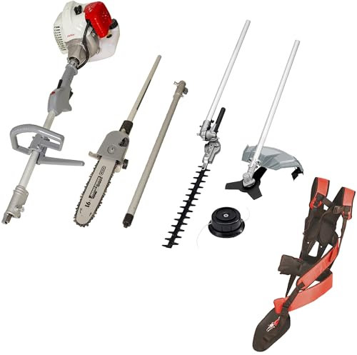 IKRA Gartenpflege Set Multitool IBKH 52-1 Benzin 4in1: Freischneider Rasentrimmer Entaster Heckenschere 51,7cm³ 1,5kW