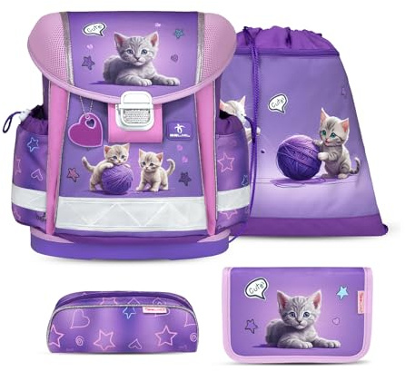Belmil Classy Schulranzen Set 4 - teilig (403-13/AG/S) (Little Kittens)