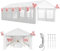 Airfish Tendone per Feste 4x10 mit Zusätzlichen Festen Schrägstützen, Gazebo 10x4 da Esterno UV 50+, Gazebo Giardino per Matrimoni, Feste, Raduni, Riunioni in Giardino,Bianco